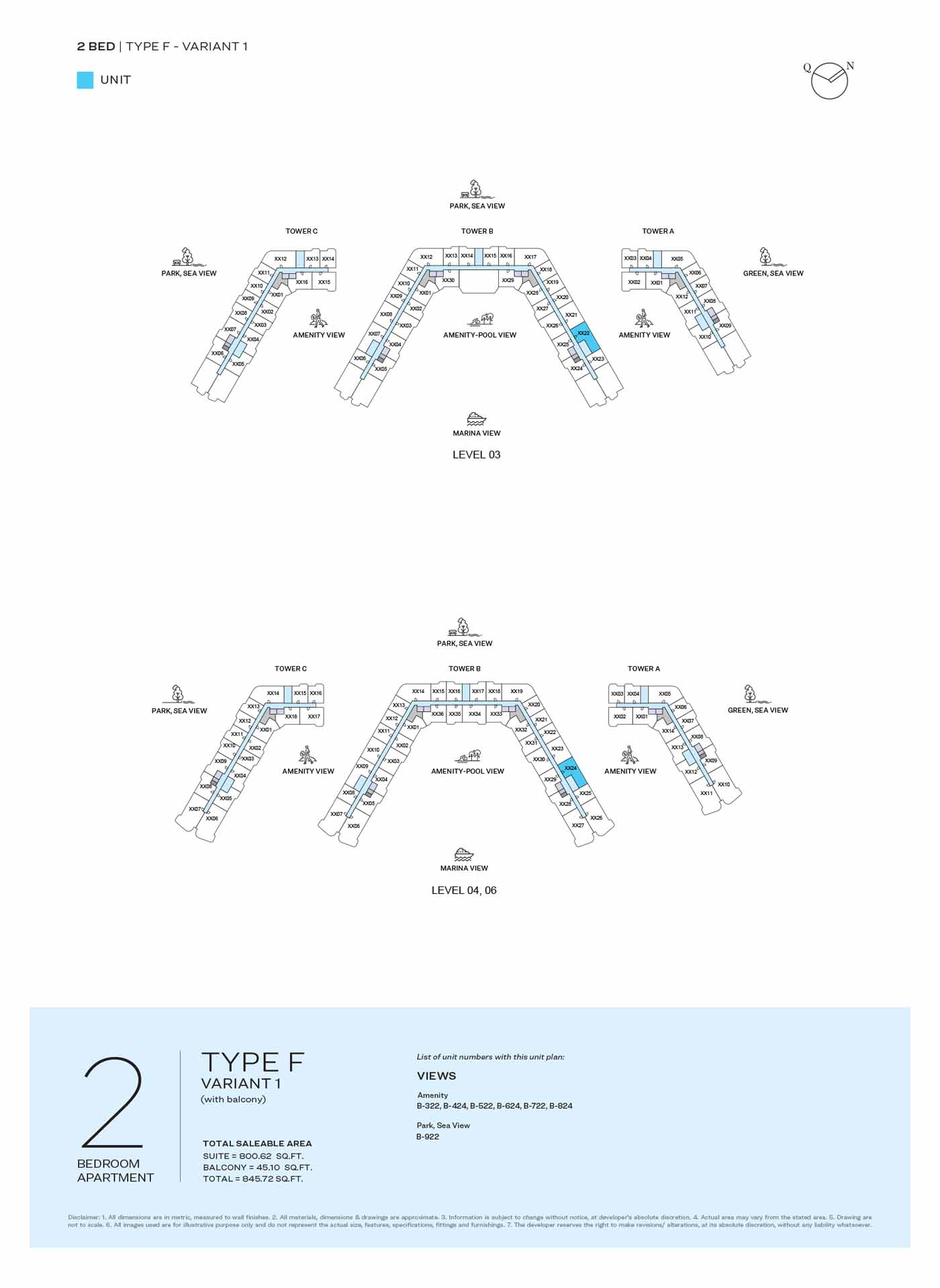 LEVEL 03, 04 & 06 TYPE F-VARIANT 1