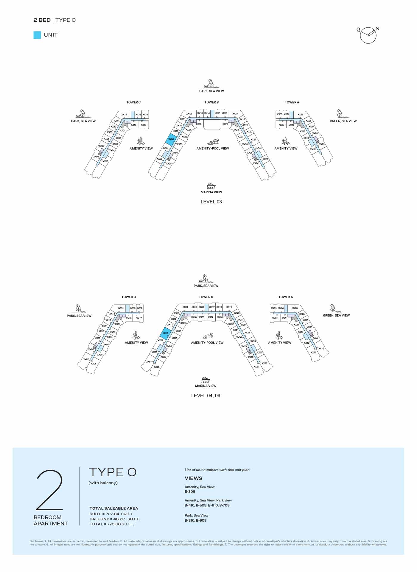 LEVEL 03, 04 & 06 TYPE O
