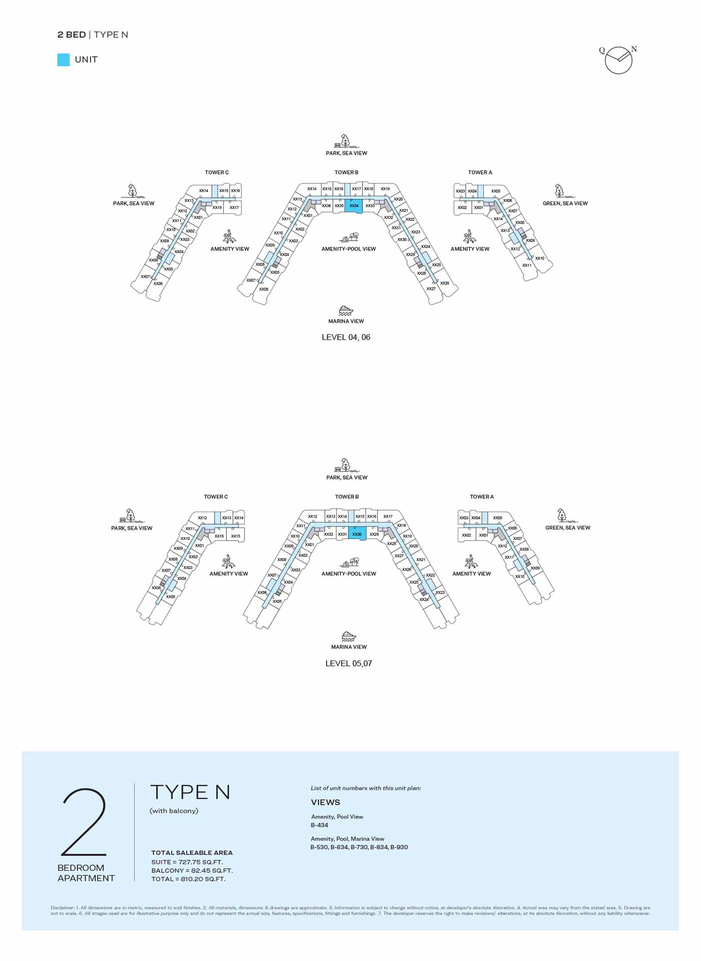 LEVEL 04 TO 07 TYPE N