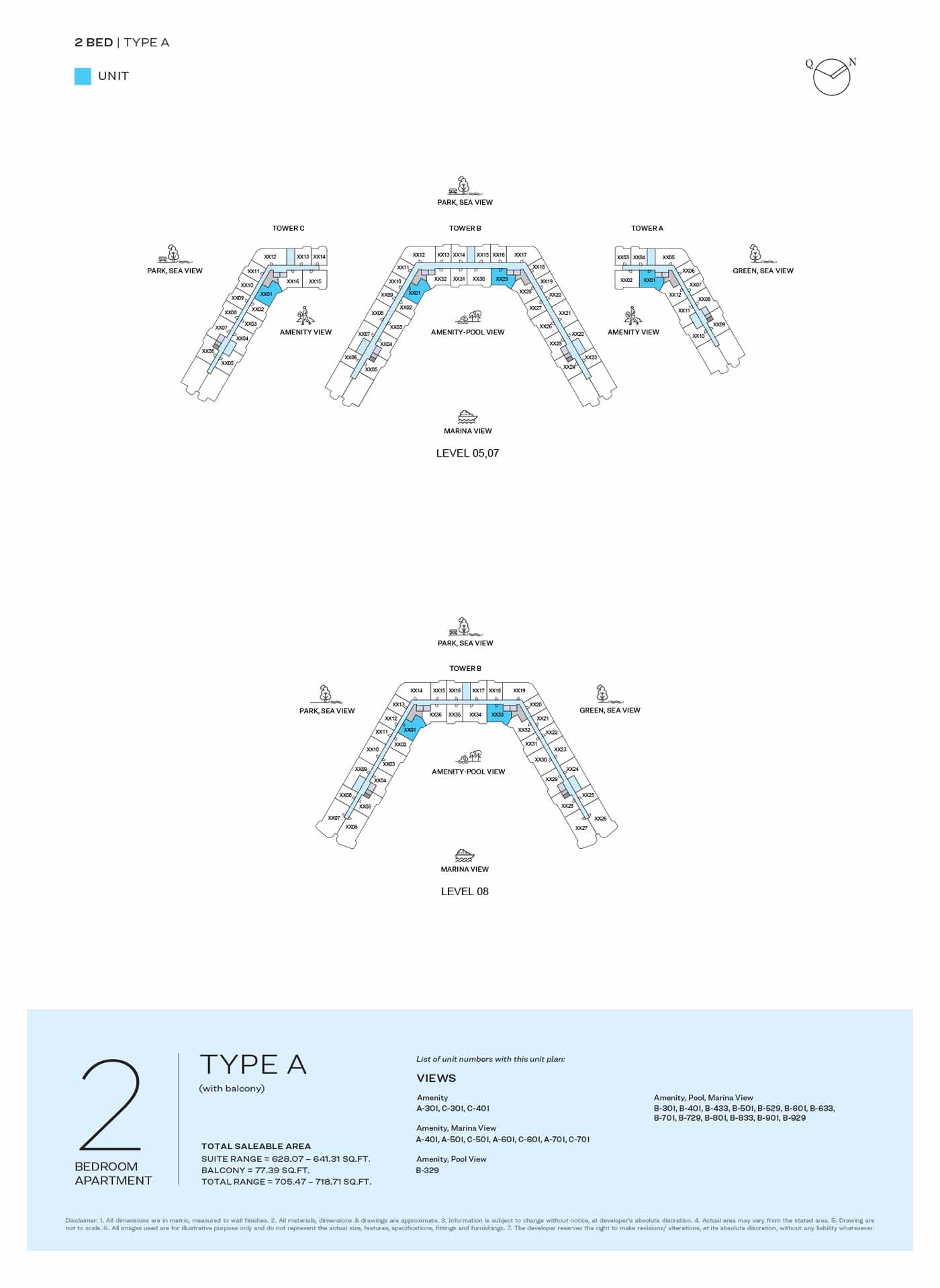 LEVEL 05, 07 & 08 TYPE A