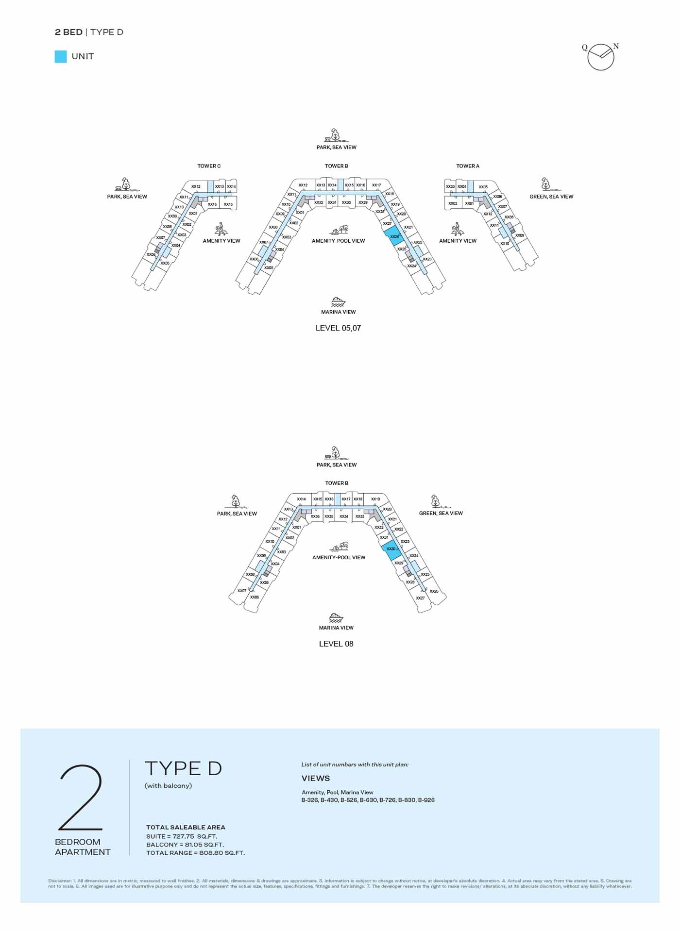 LEVEL 05, 07 & 08 TYPE D