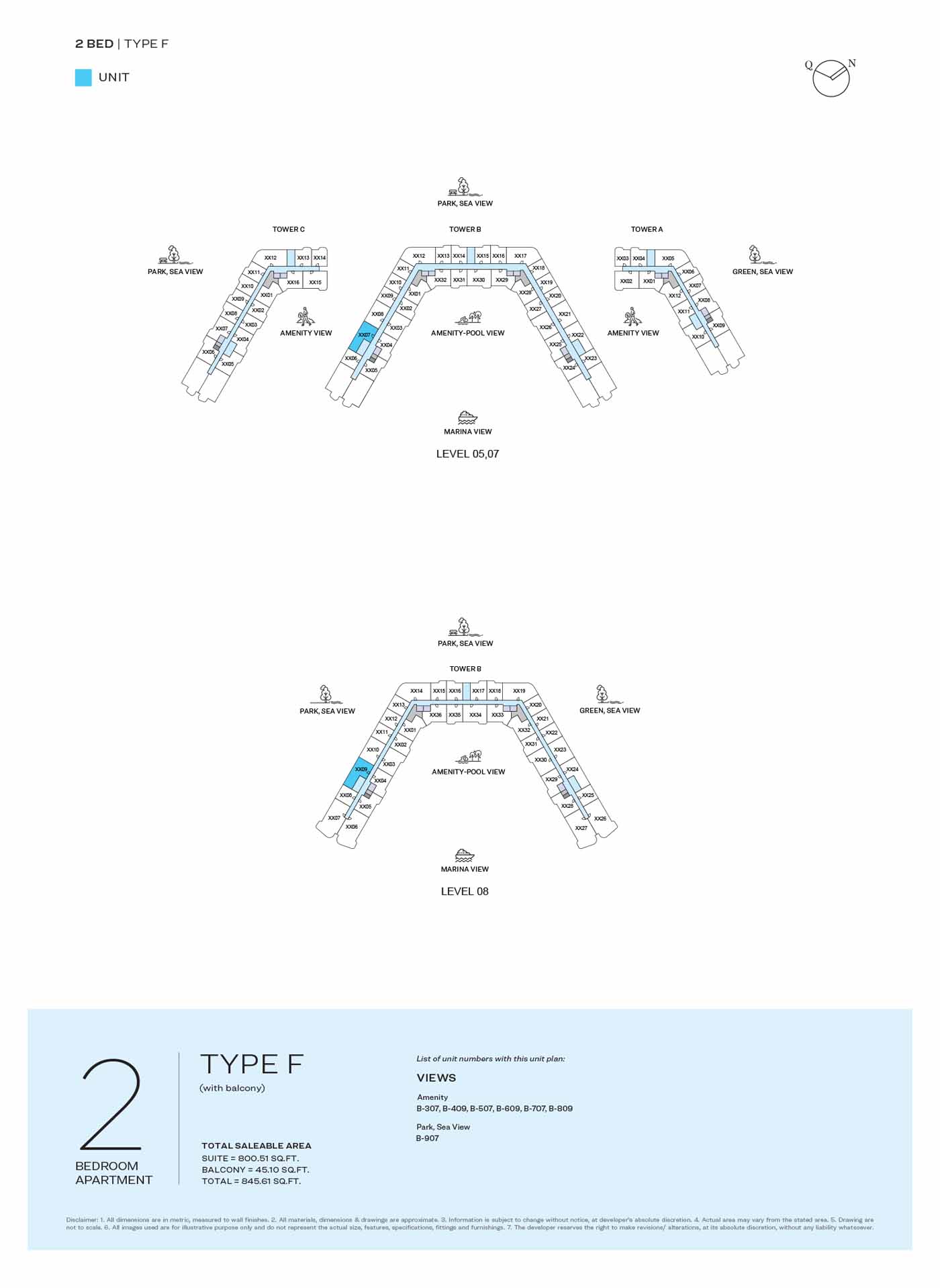 LEVEL 05, 07 & 08 TYPE F