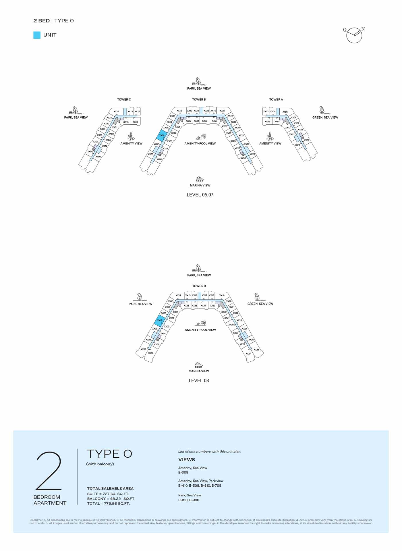 LEVEL 05, 07 & 08 TYPE O