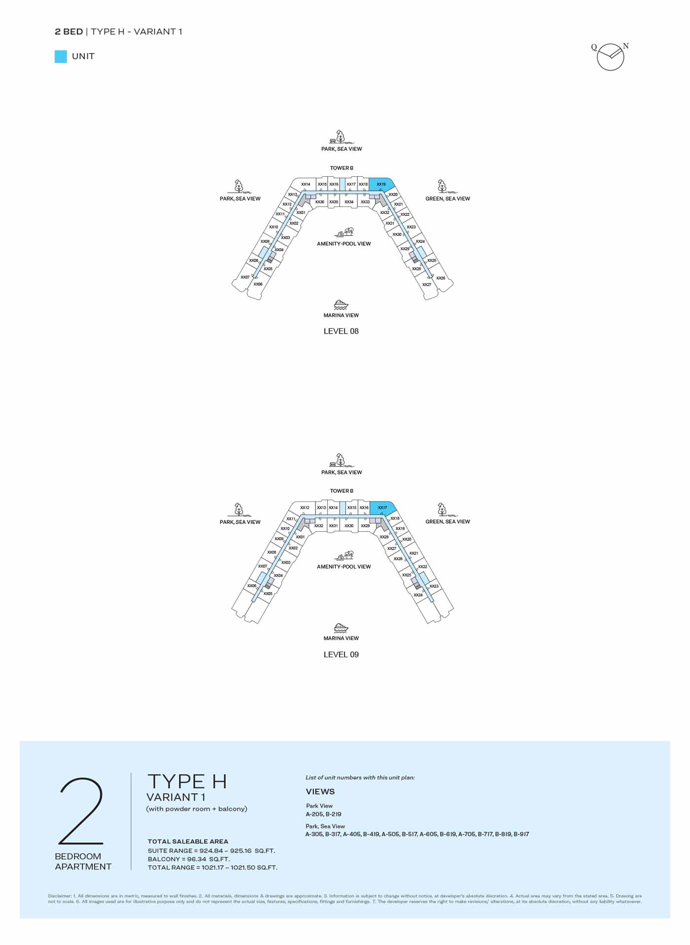 LEVEL 08 & 09 TYPE H-VARIANT 1