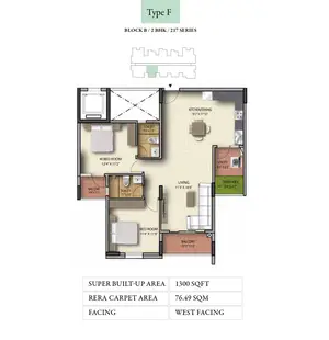 Type F, Block B, 2 BHK, 217 Series