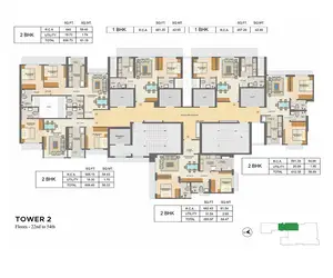 Tower 2, Floors - 22nd to 54th