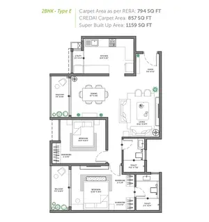 2BHK - Type E