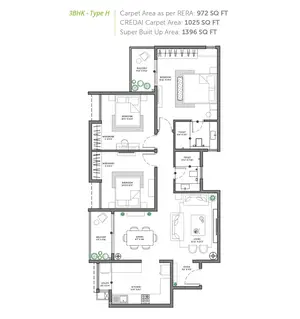 3BHK - Type H