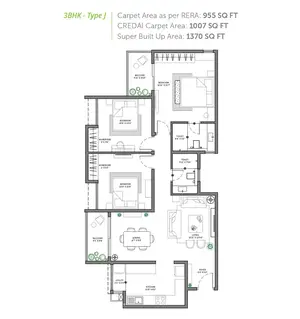 3BHK - Type J
