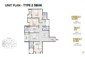 Type 2, 3BHK