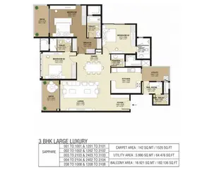 3 BHK Large Luxury