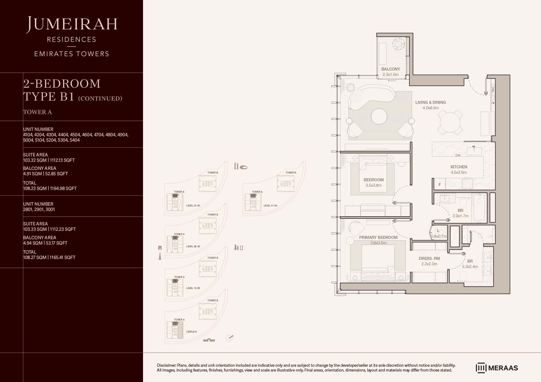 LEVELS 8-54 TYPE B1 (CONTINUED) (UNIT 2801-5404)