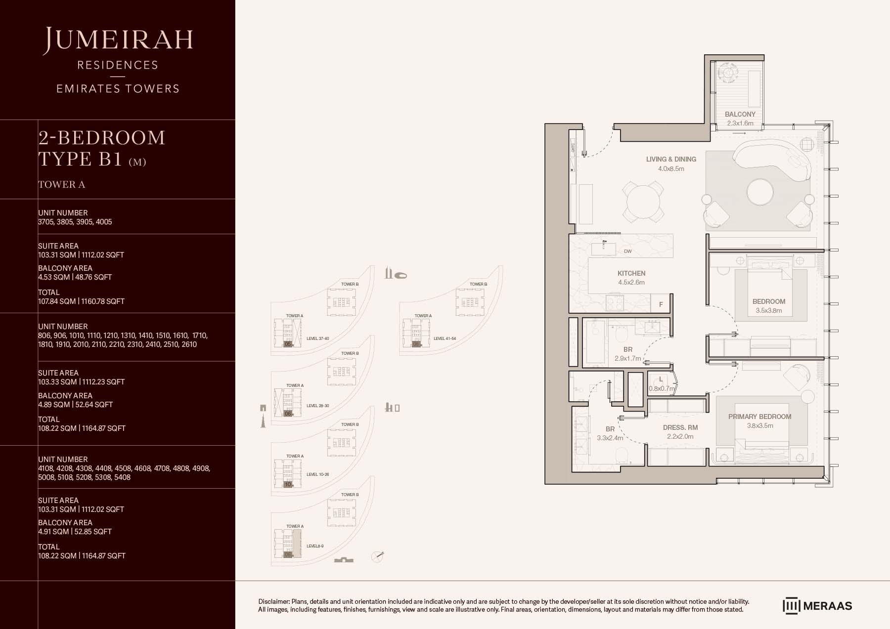LEVELS 8-54 TYPE B1 (M) (UNIT 806-5408)