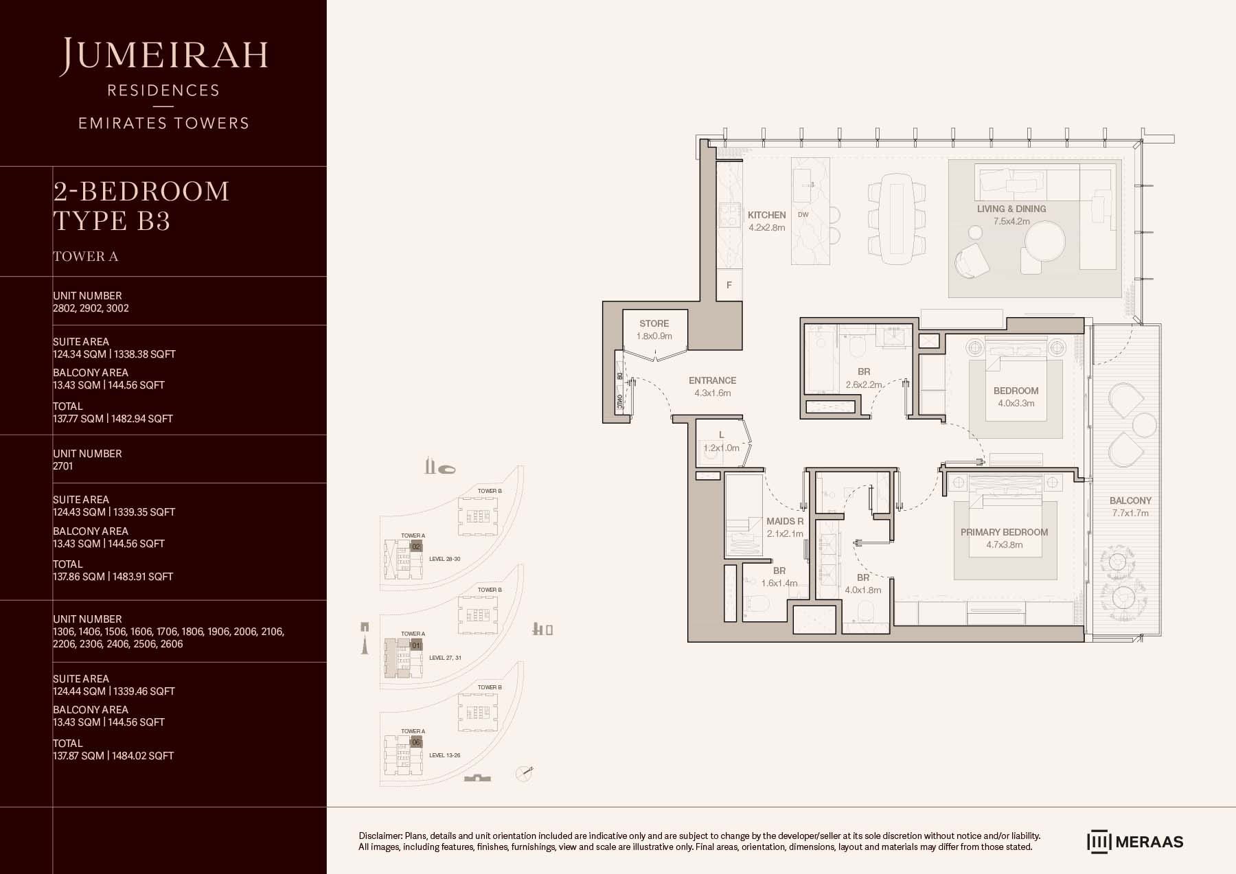 LEVELS 13-31 TYPE B3 (UNIT 1306-3002)