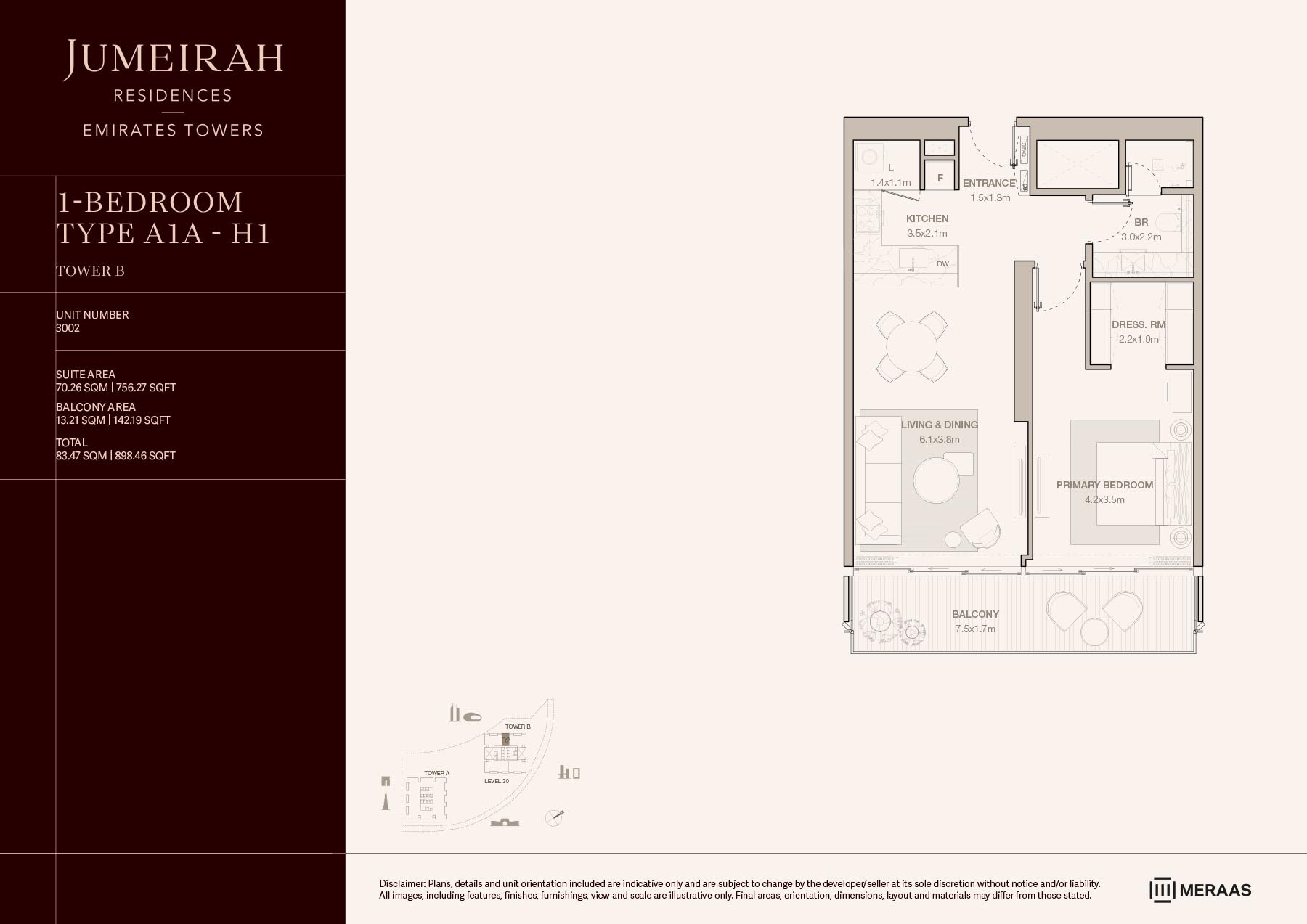 LEVEL 30 TYPE A1A - H1 (UNIT 3002)