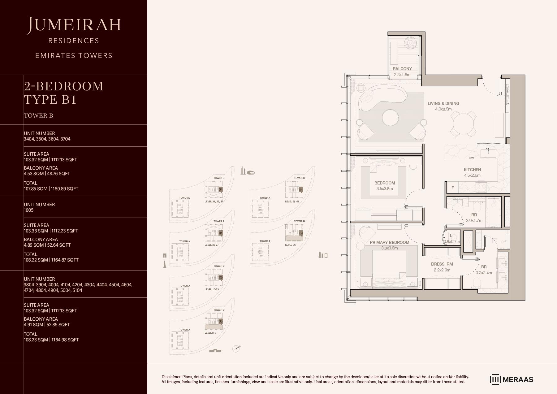 LEVELS 08-51 TYPE B1 (UNIT 1005-5104)