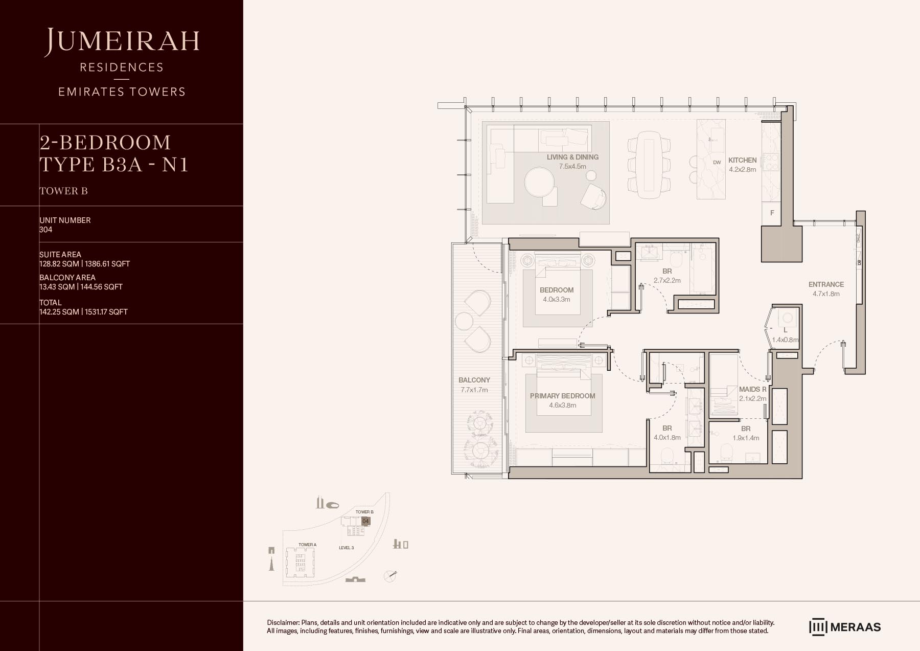 LEVEL 03 TYPE B3A - N1 (UNIT 304)