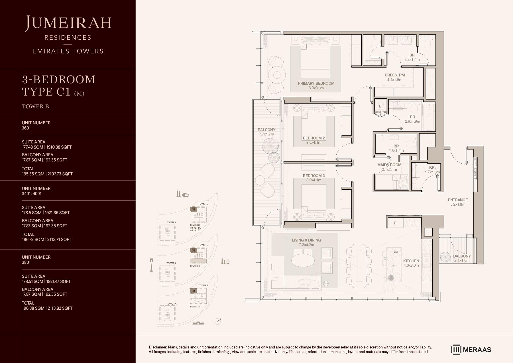 LEVELS 34-50 TYPE C1 (M) (UNIT 3401-4001)