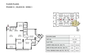 Phase II, Block B-Wing 1, Unit No 103-1303