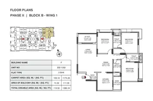 Phase II, Block B-Wing 1, Unit No 202-1302