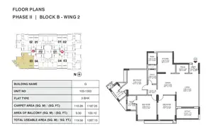 Phase II, Block B-Wing 2, Unit No 103-1303