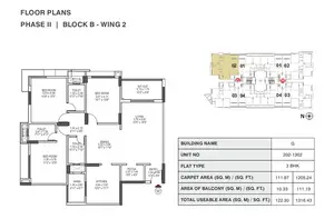 Phase II, Block B-Wing 2, Unit No 202-1302
