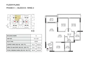 Phase II, Block B-Wing 2, Unit No 101-1301