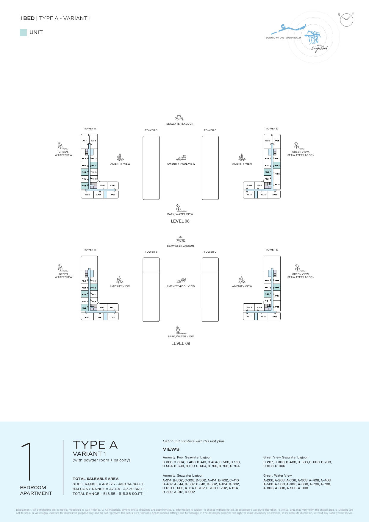LEVELS 08 & 09 TYPE A-VARIANT 1