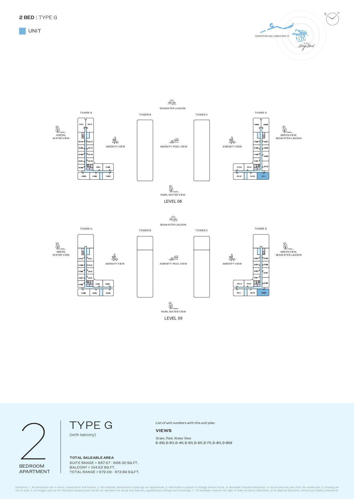 LEVELS 08 & 09 TYPE G