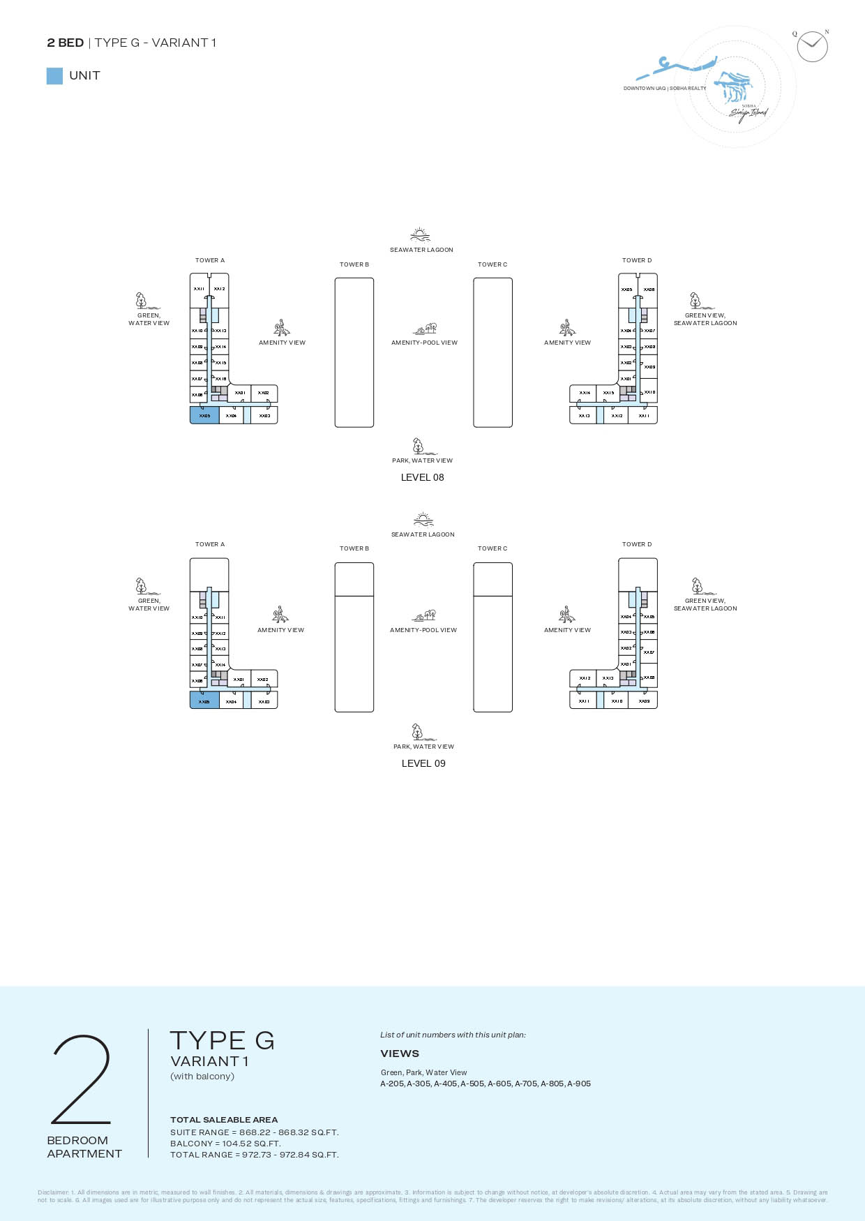LEVELS 08 & 09 TYPE G-VARIANT 1
