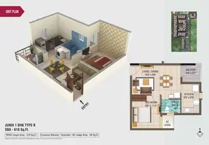 Junia 1BHK-Type B-SBA