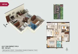 Lilly 2BHK-Compact-Type B-SBA