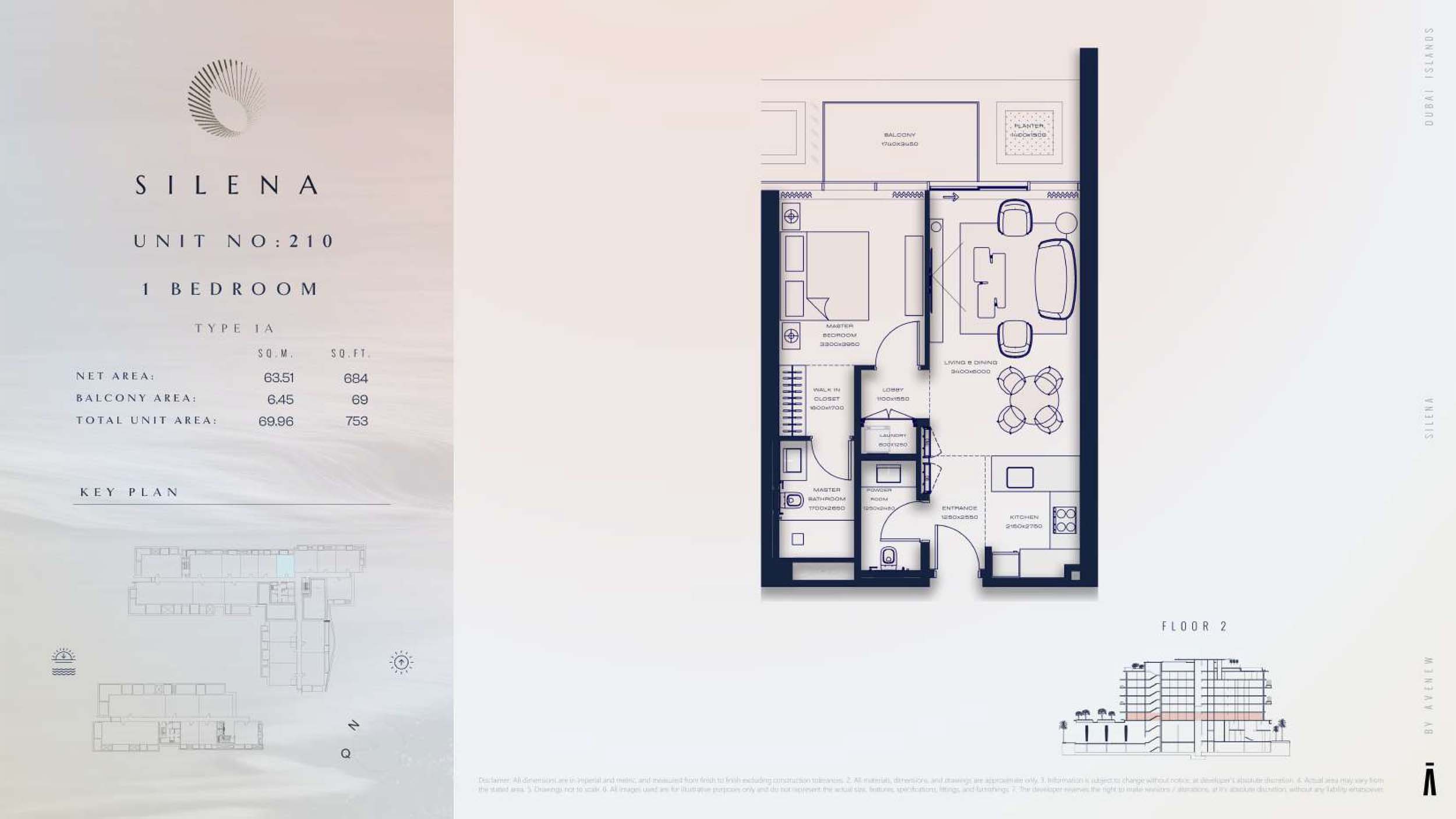 2nd Floor-(Type 1A)-(Unit-210)