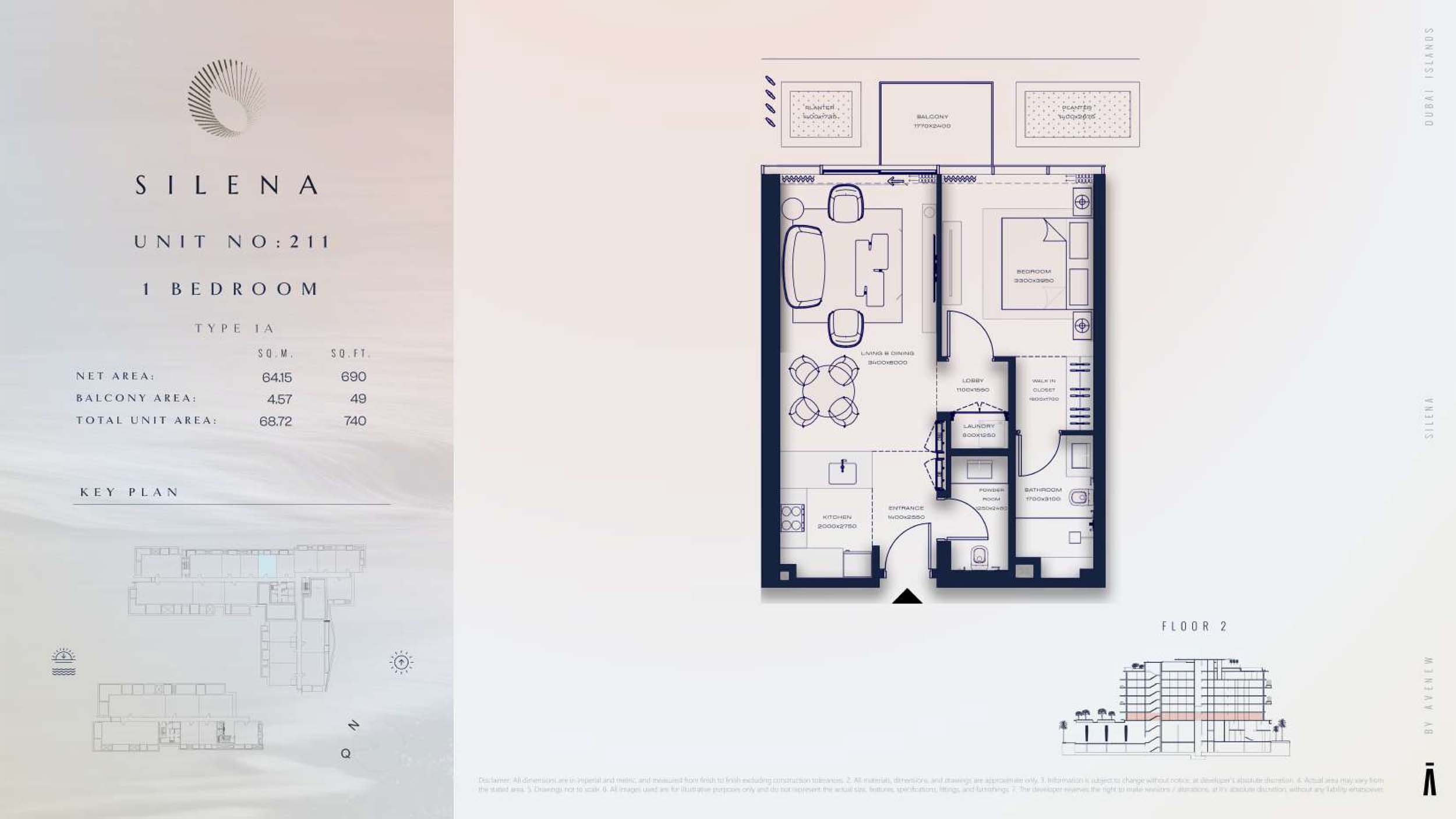2nd Floor-(Type 1A)-(Unit-211)