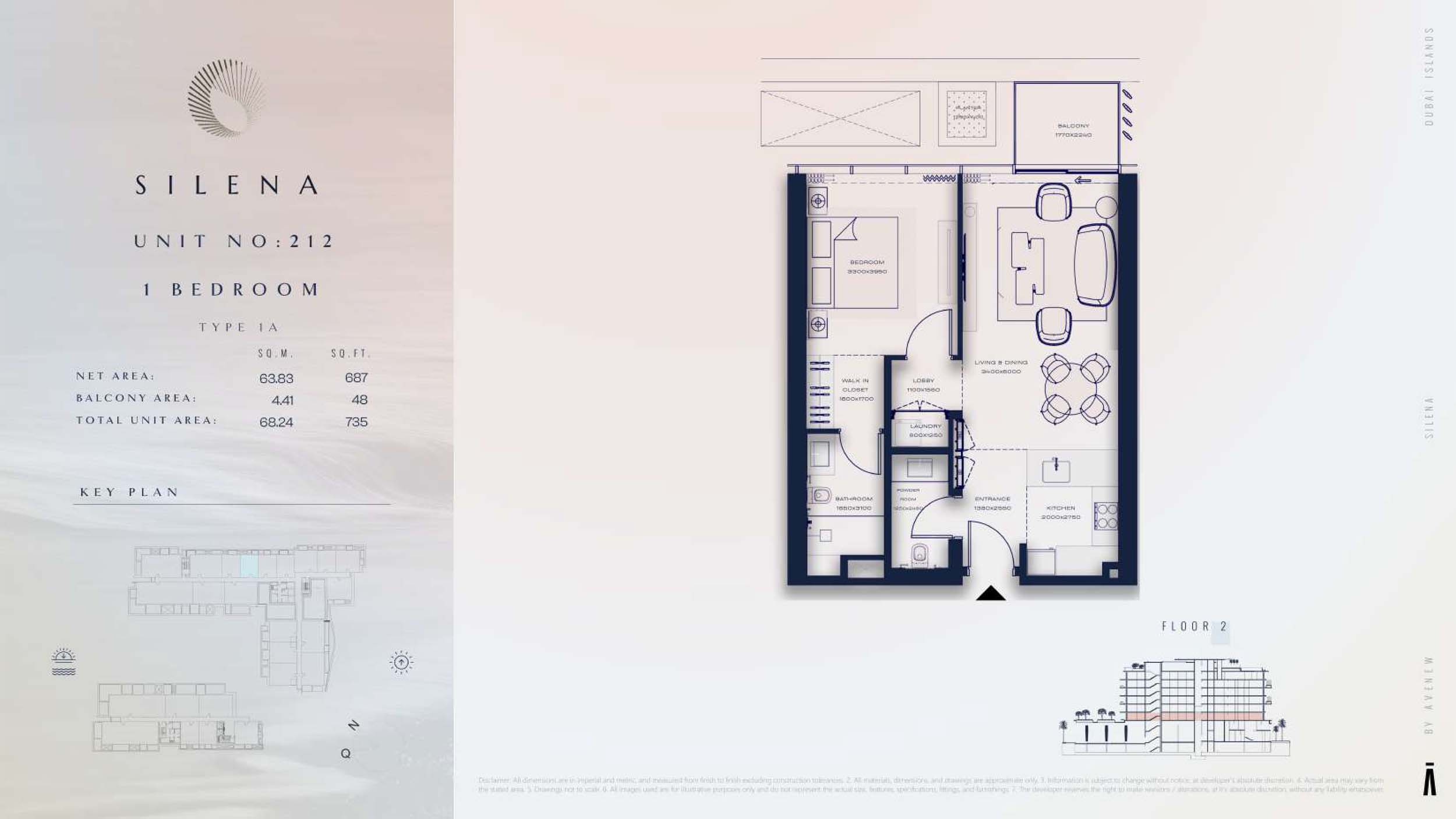 2nd Floor-(Type 1A)-(Unit-212)