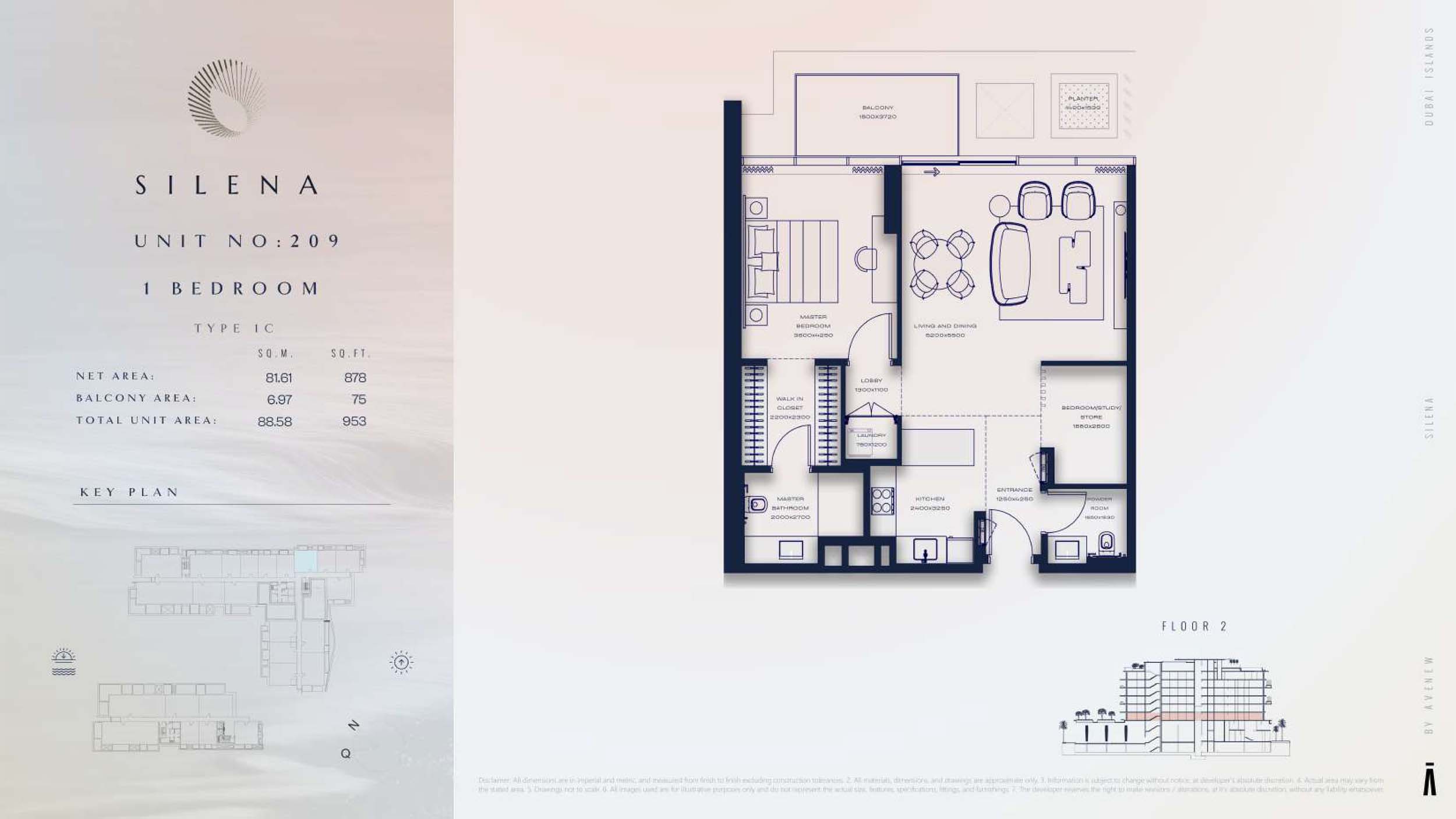 2nd Floor-(Type 1C)-(Unit-209)