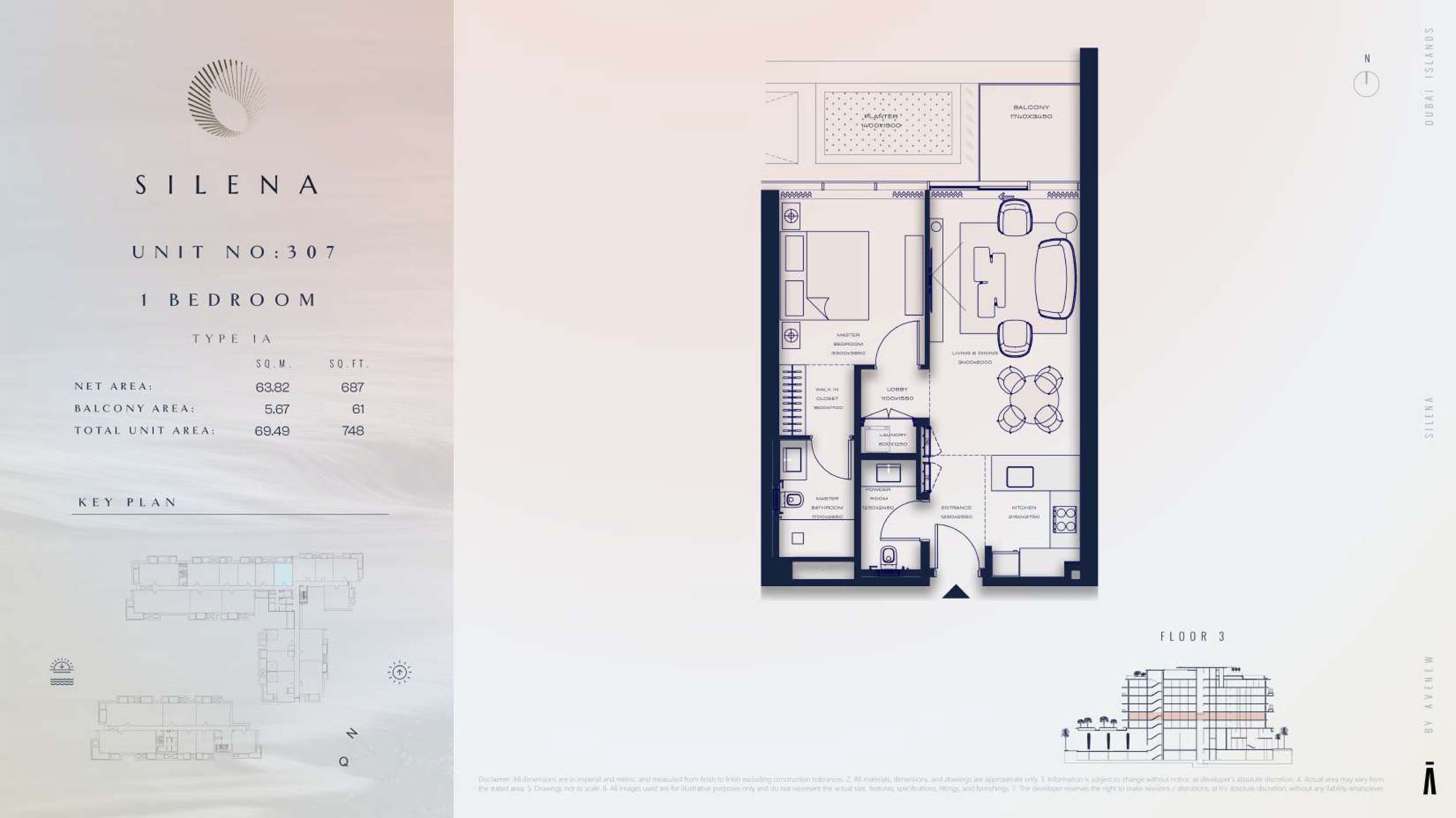 3rd Floor-(Type 1A)-(Unit-307)