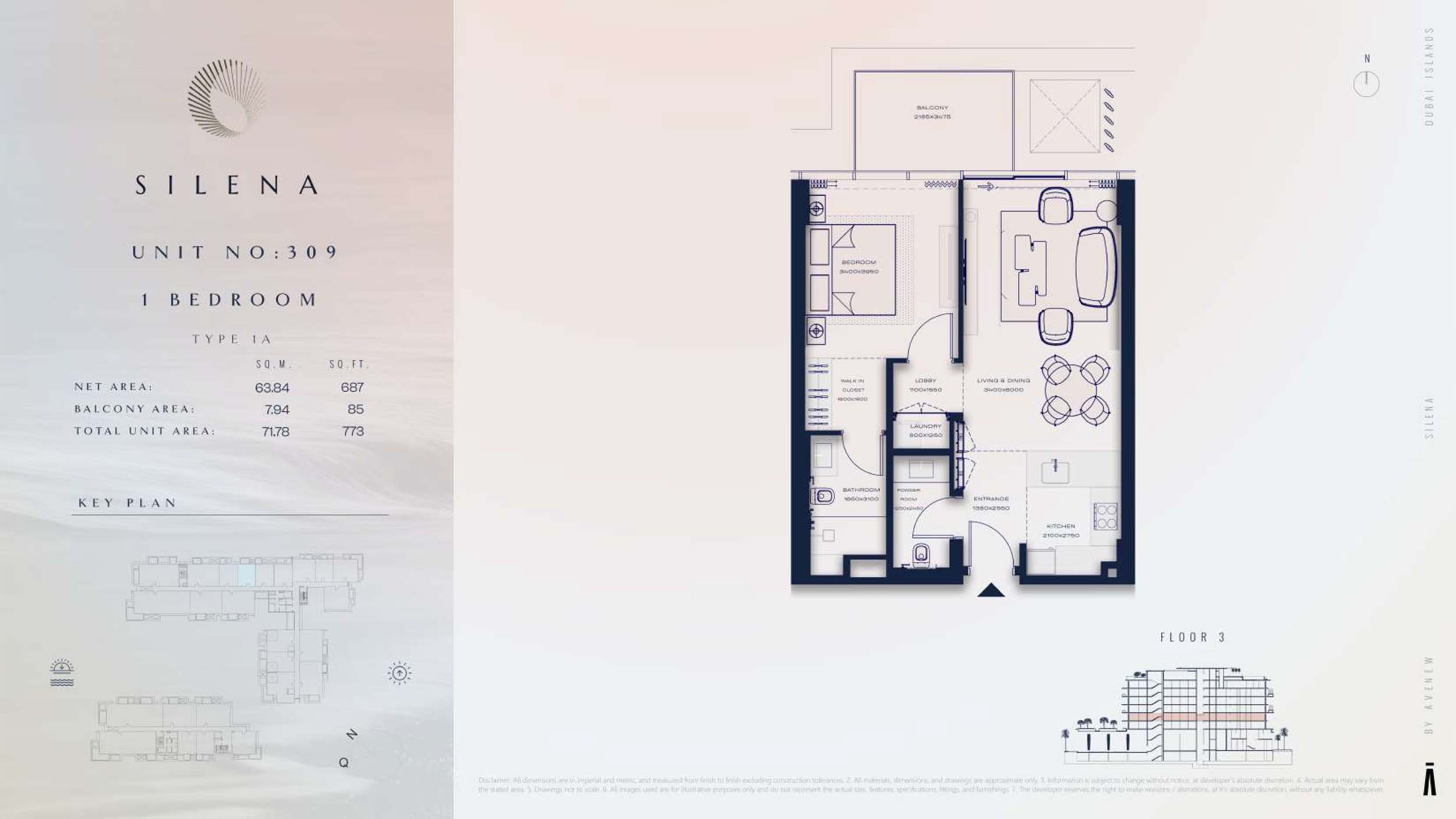 3rd Floor-(Type 1A)-(Unit-309)