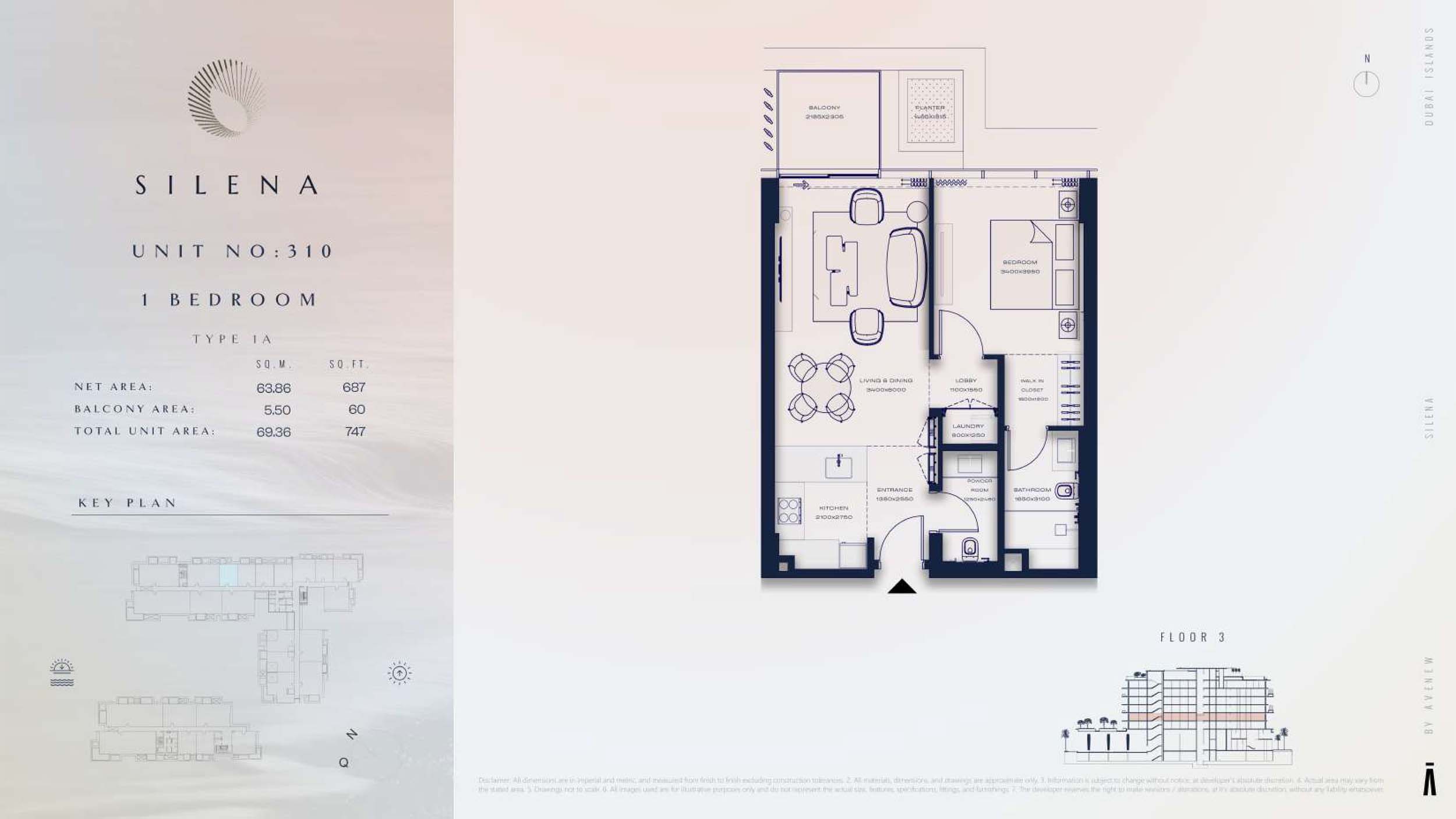 3rd Floor-(Type 1A)-(Unit-310)