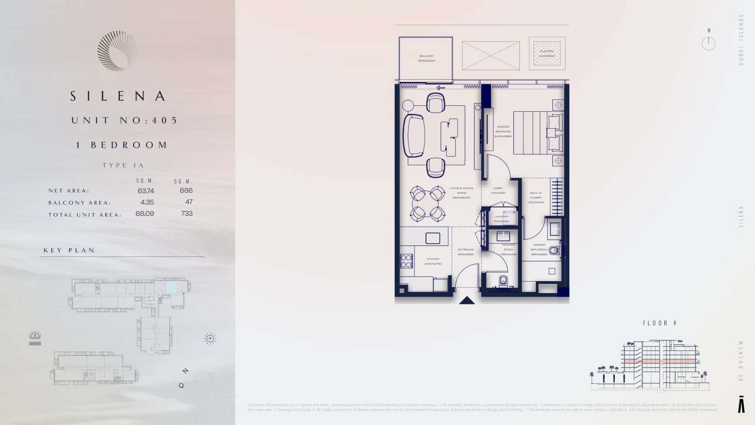 4th Floor-(Type 1A)-(Unit-405)
