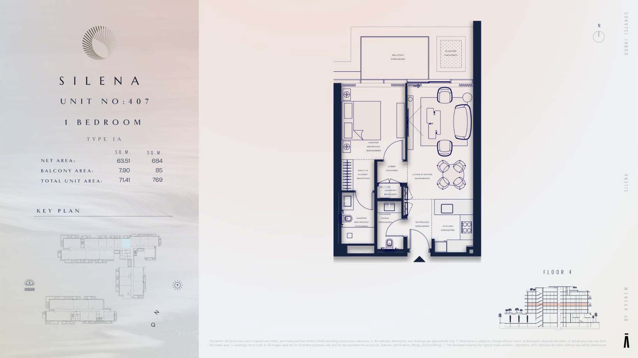 4th Floor-(Type 1A)-(Unit-407)