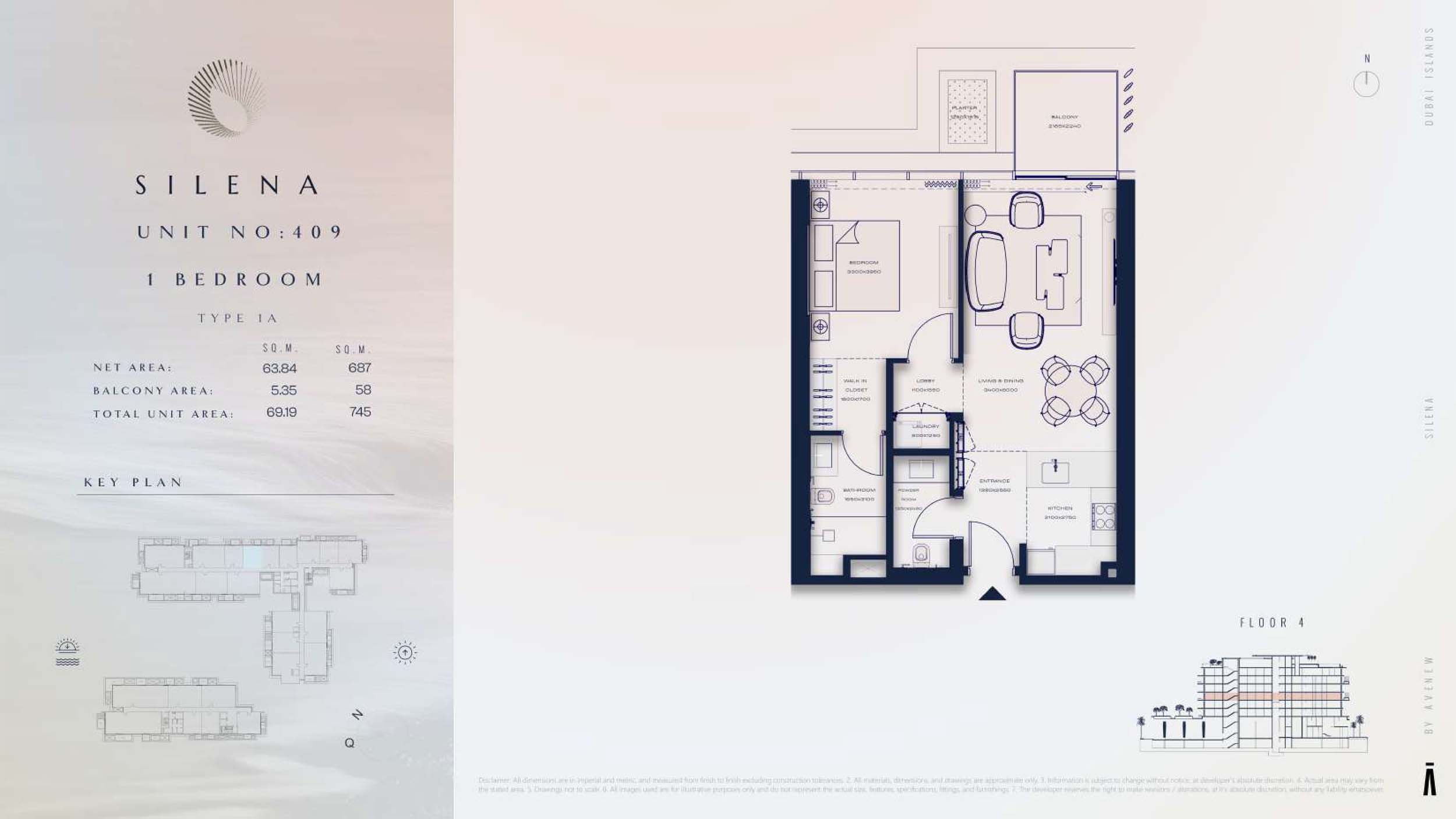 4th Floor-(Type 1A)-(Unit-409)