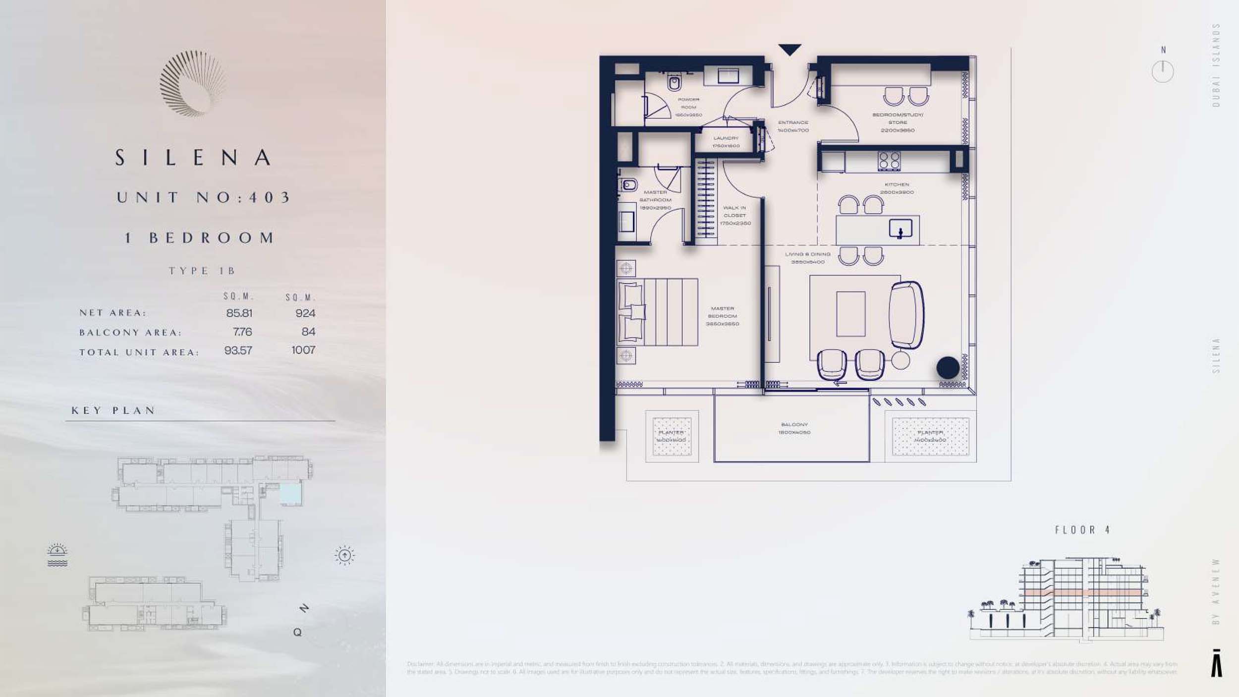 4th Floor-(Type 1B)-(Unit-403)