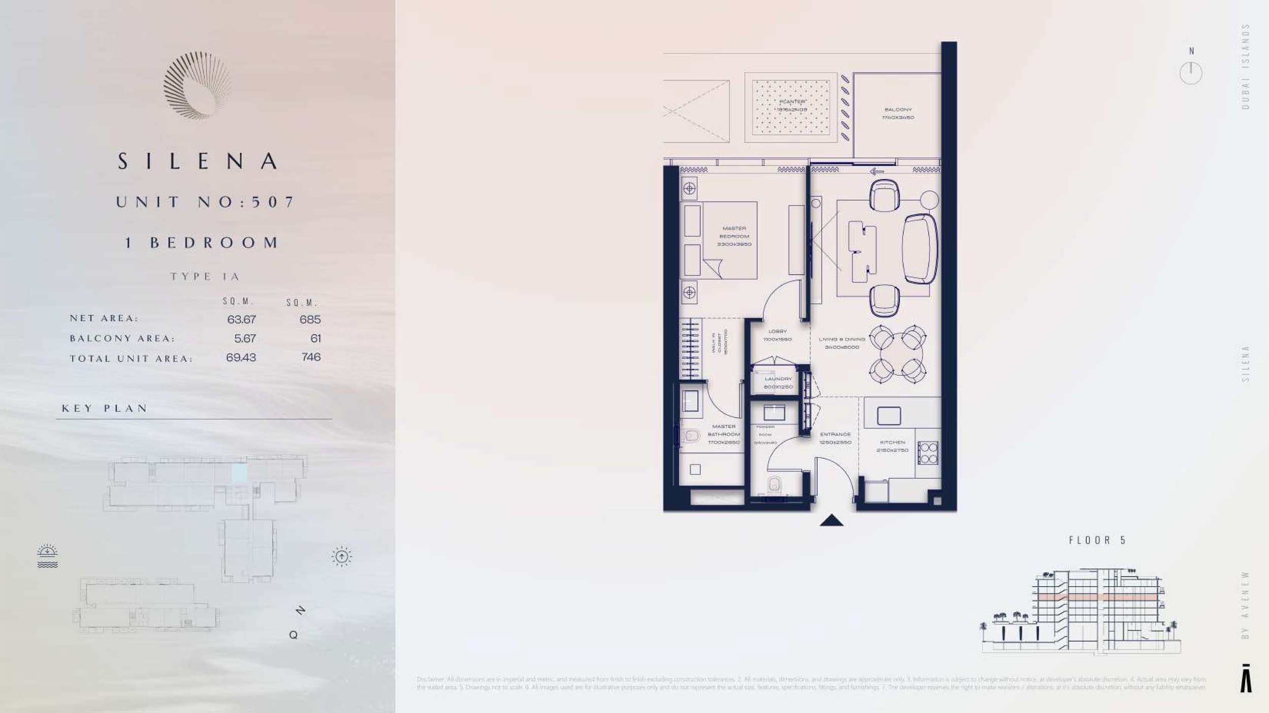 5th Floor- (Type 1A)-(Unit-507)