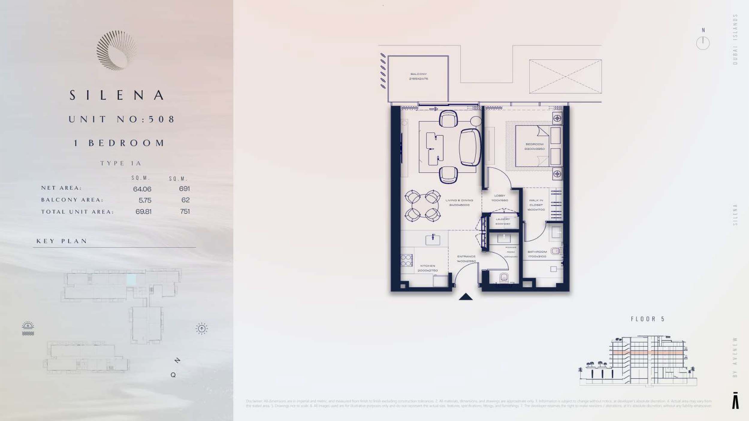 5th Floor-(Type 1A)-(Unit-508)