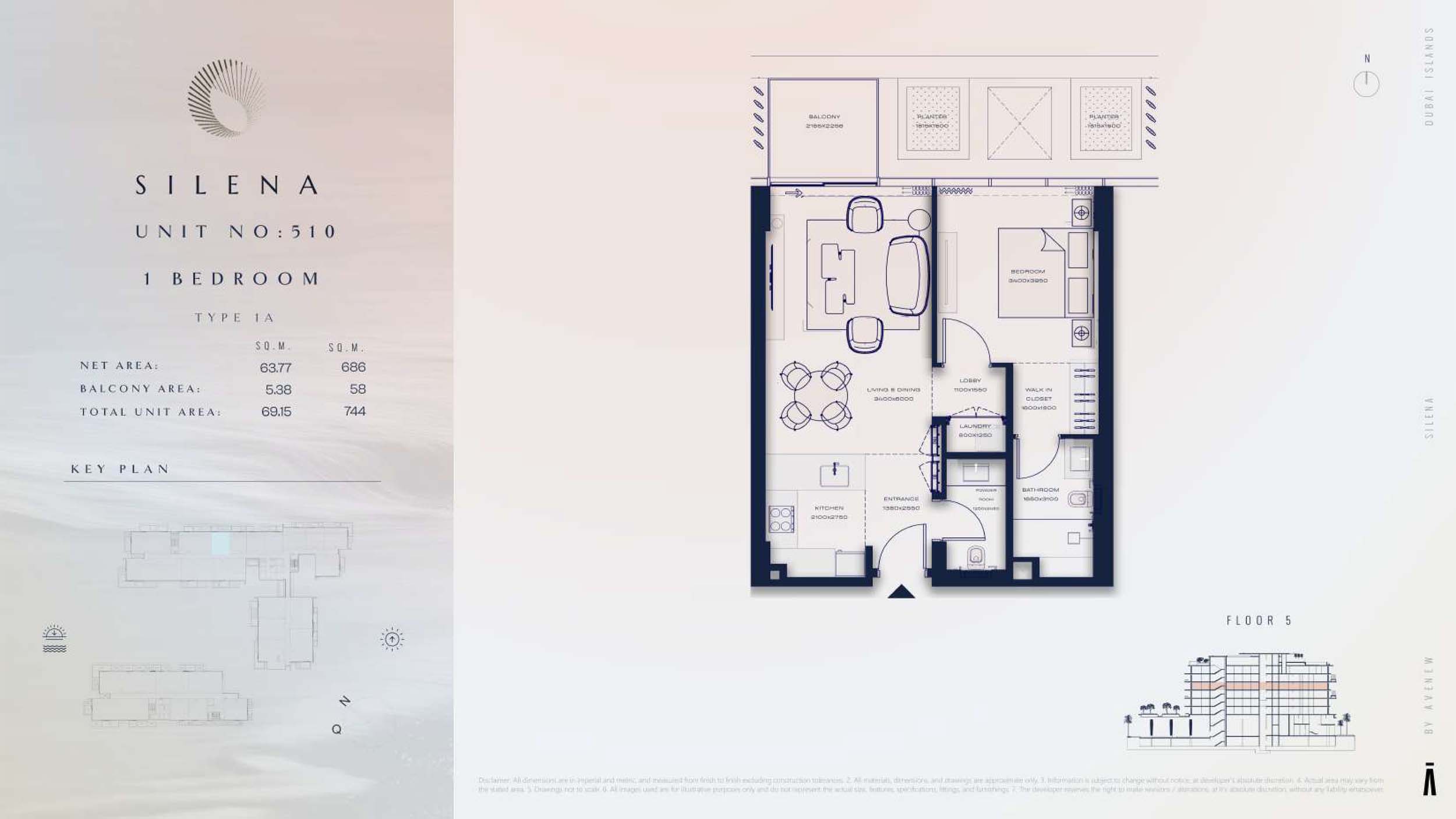 5th Floor-(Type 1A)-(Unit-510)