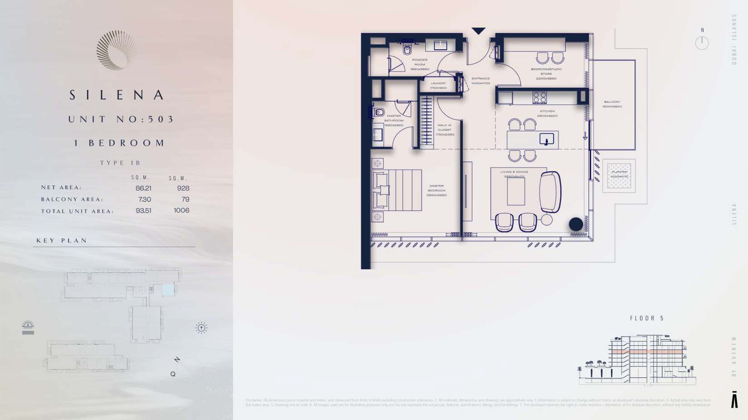 5th Floor-(Type 1B)-(Unit-503)