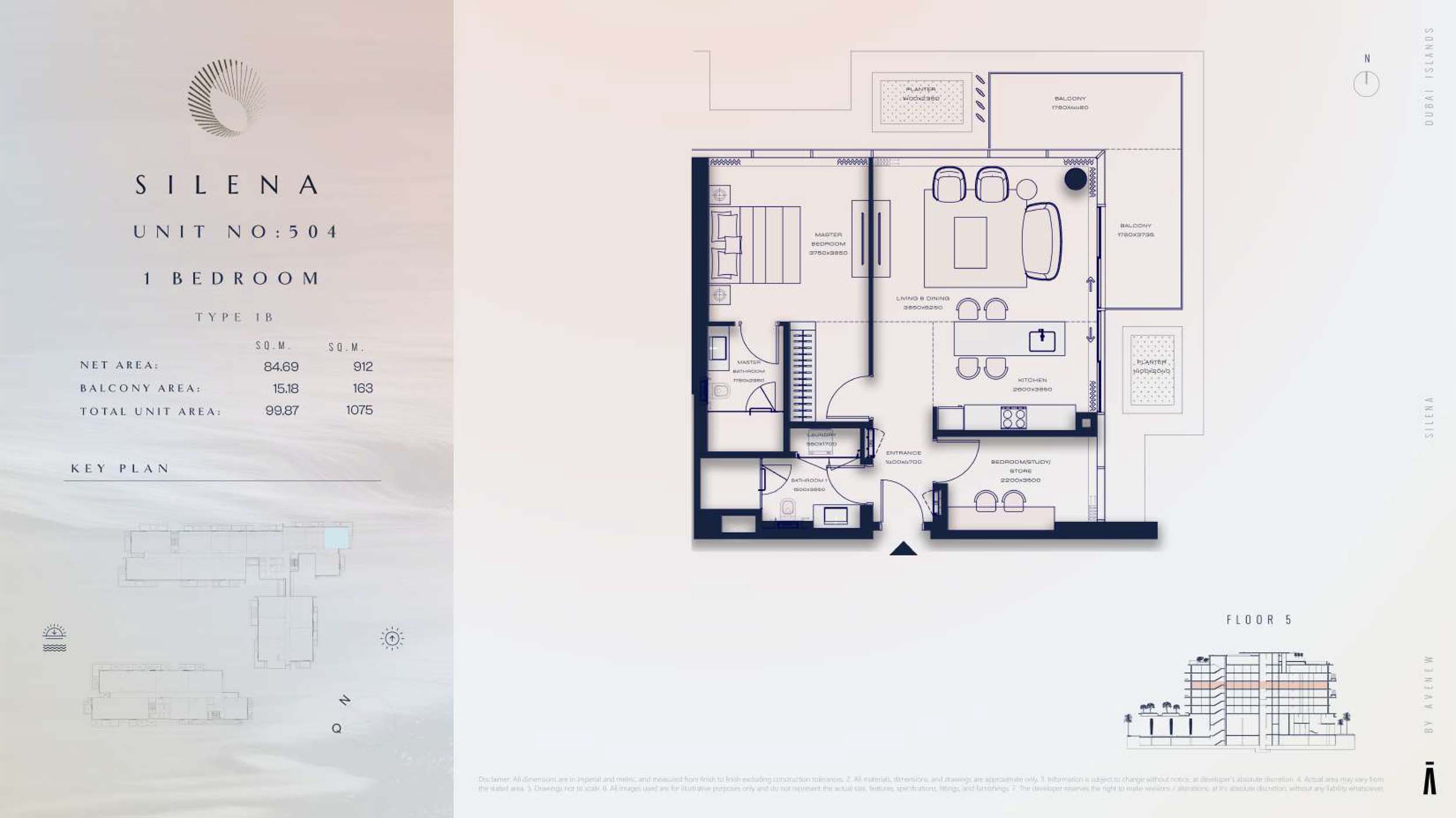 5th Floor-(Type 1B)-(Unit-504)