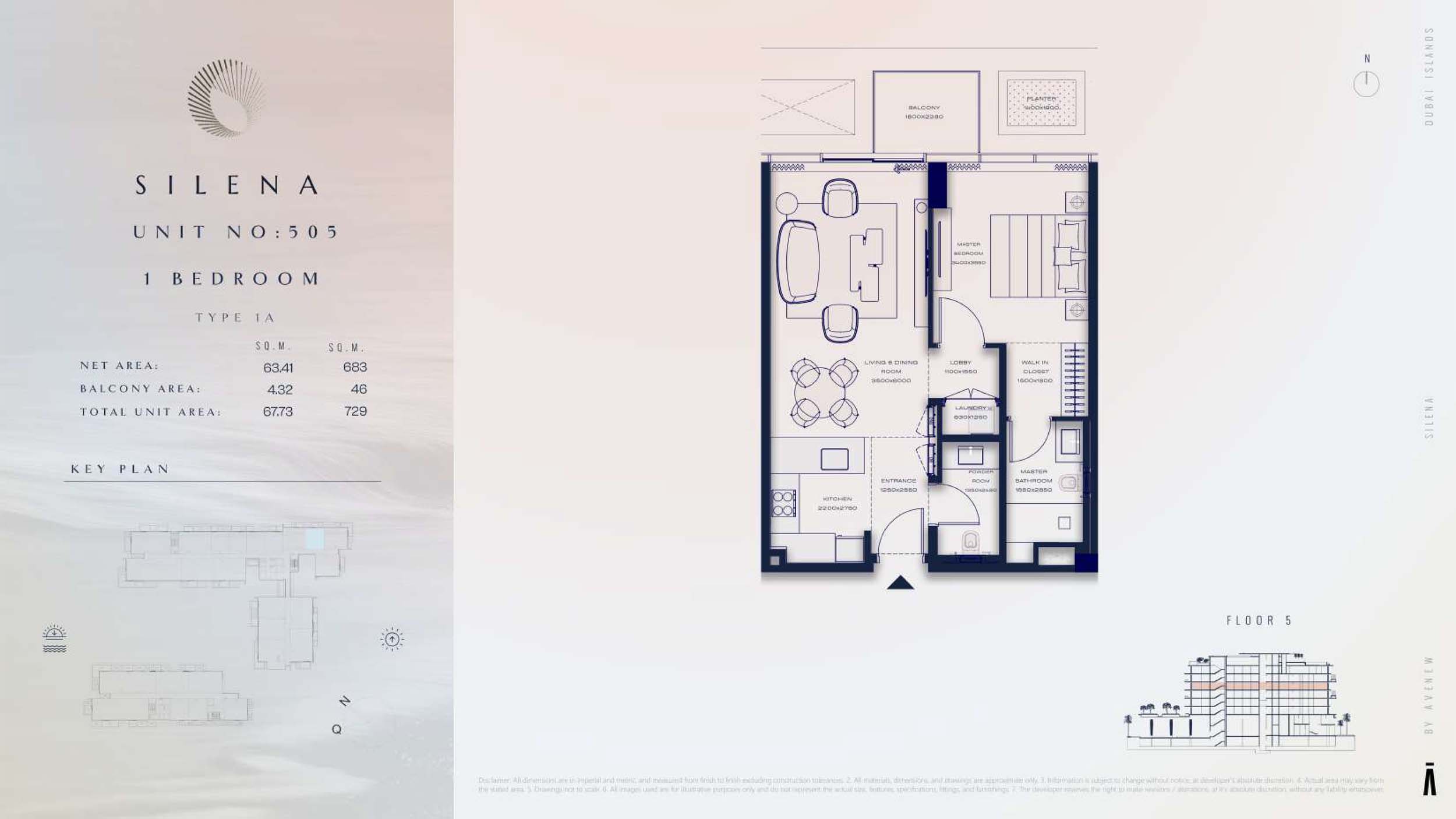 5thFloor-(Type 1A)-(Unit-505)