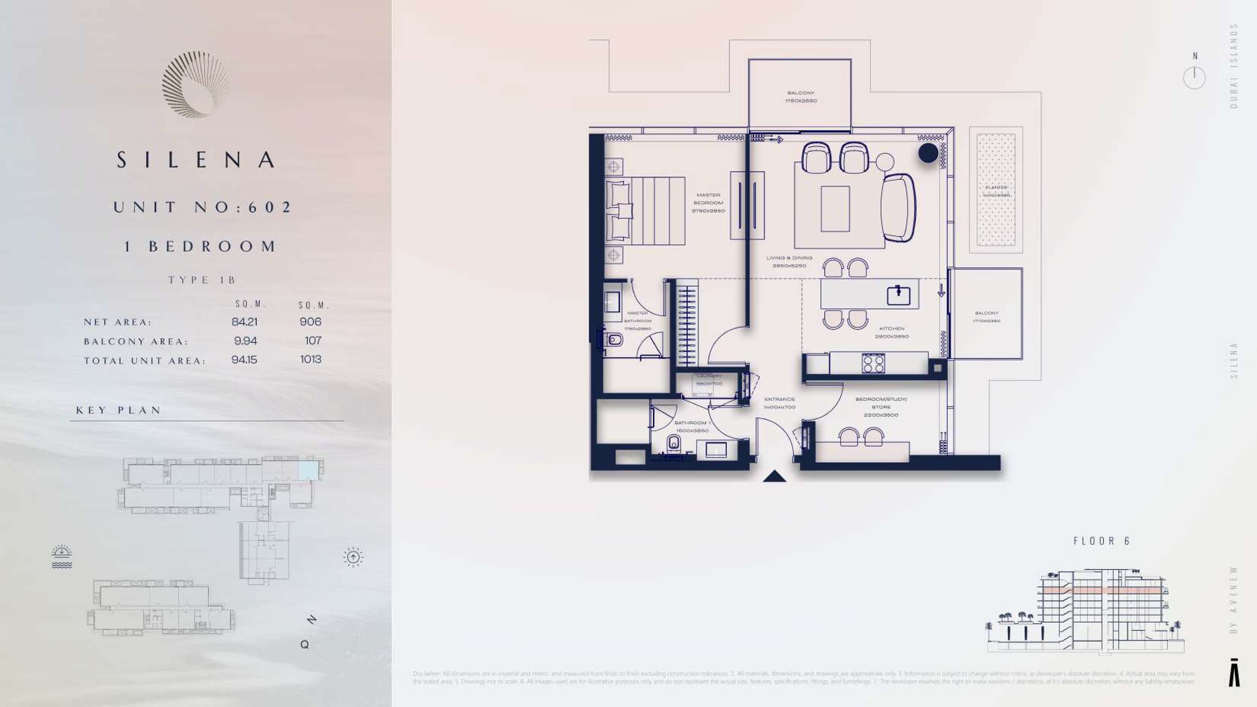 6th Floor-(Type 1B)-(Unit-602)